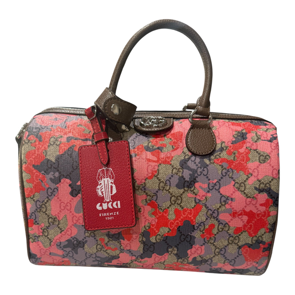 Boston Bag Bloom Print Canvas Coated medium