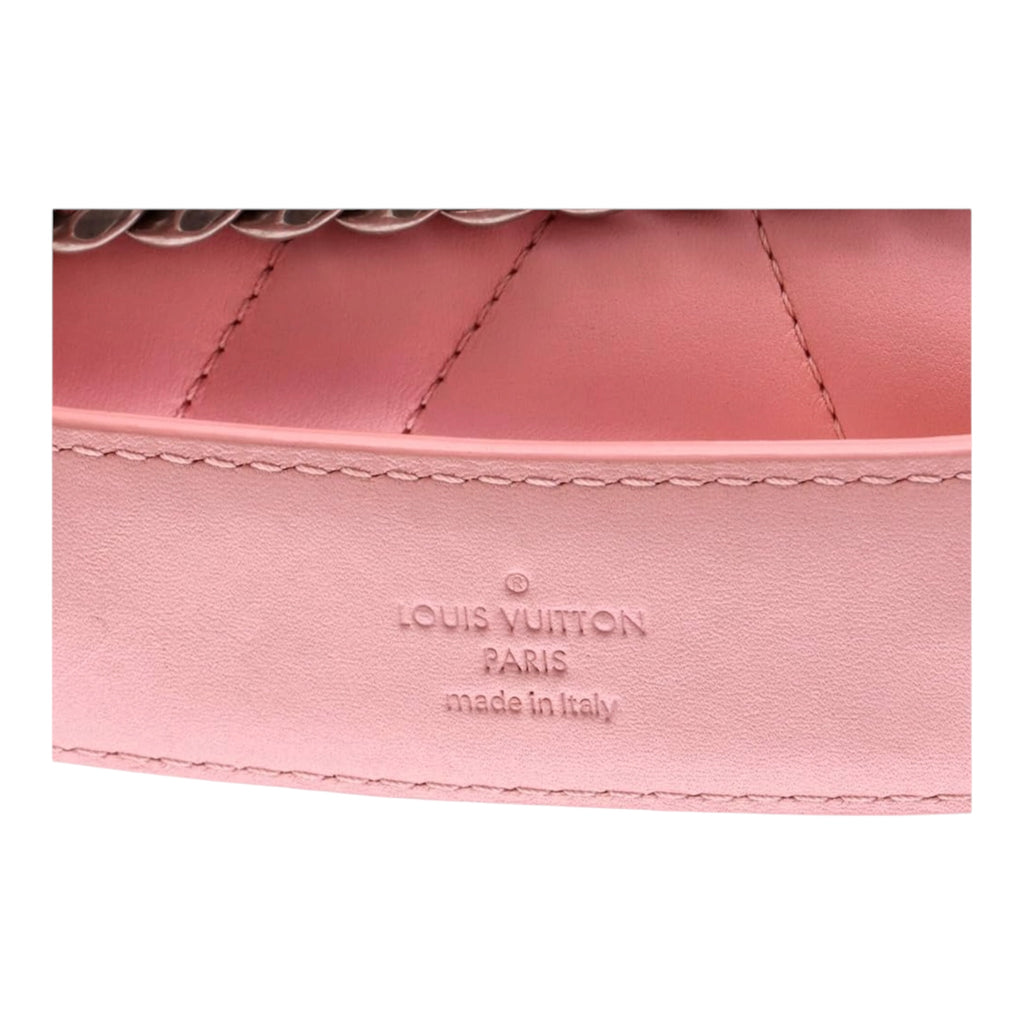 New Wave Chain Bag Quilted Leather Bag. MM Pink