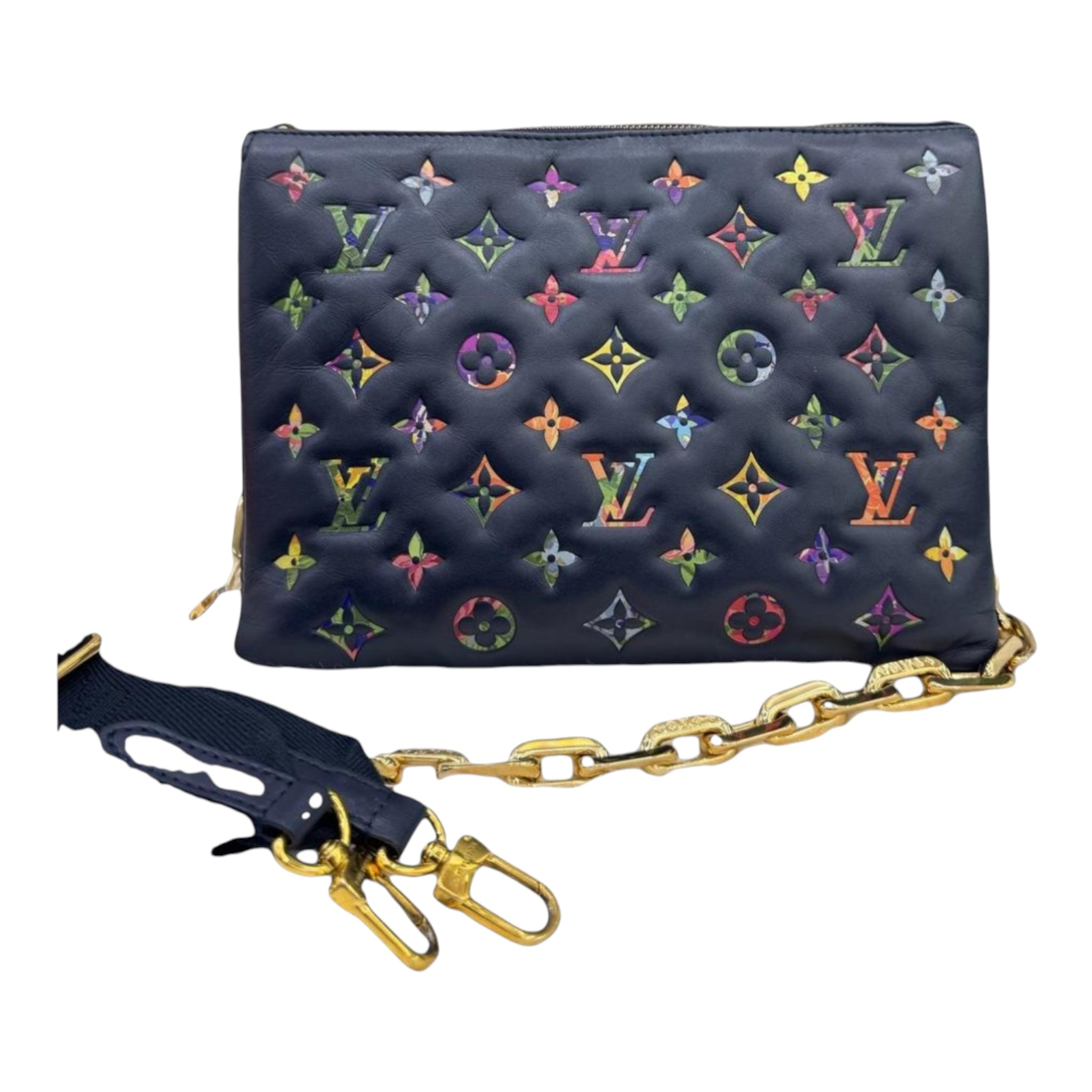 Gareden Coussin MM IN Navy Blue  Handbag
