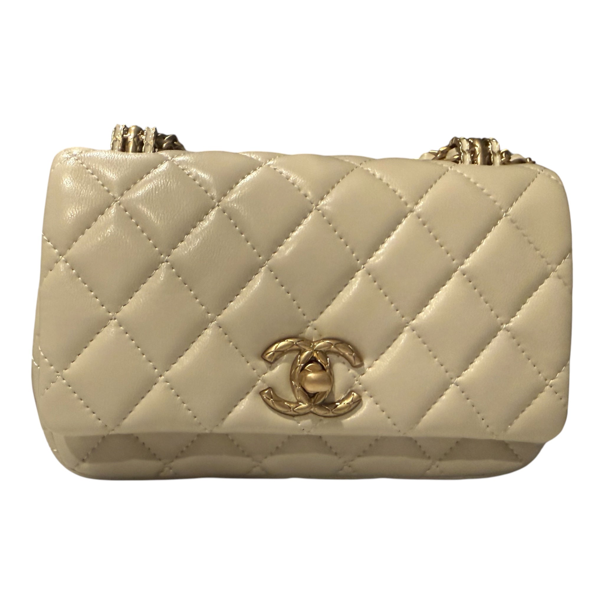 Small Vintage Classic Double Flap Bag Quilted Handbag