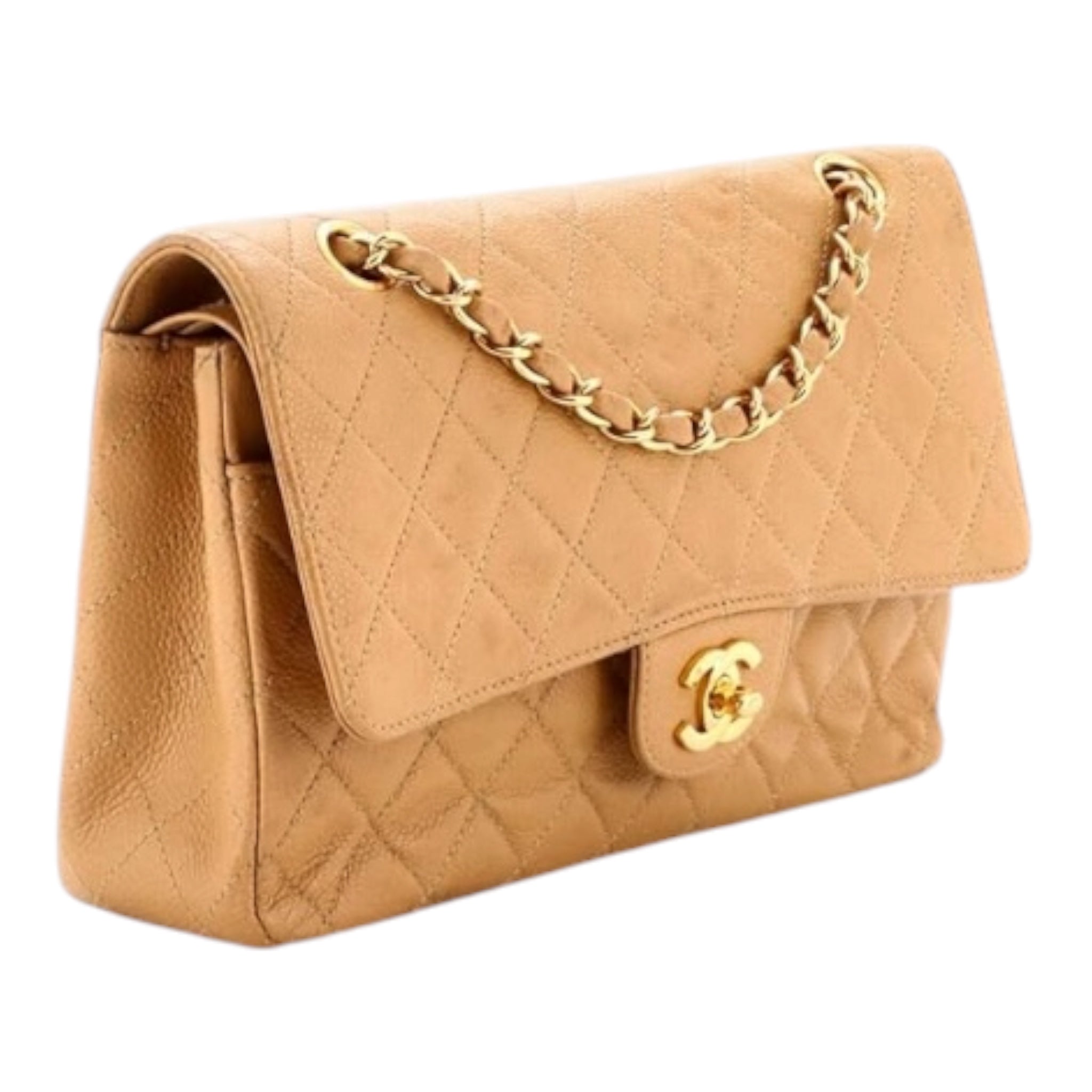 Medium Vintage classic Double Flap Quilted Handbag.